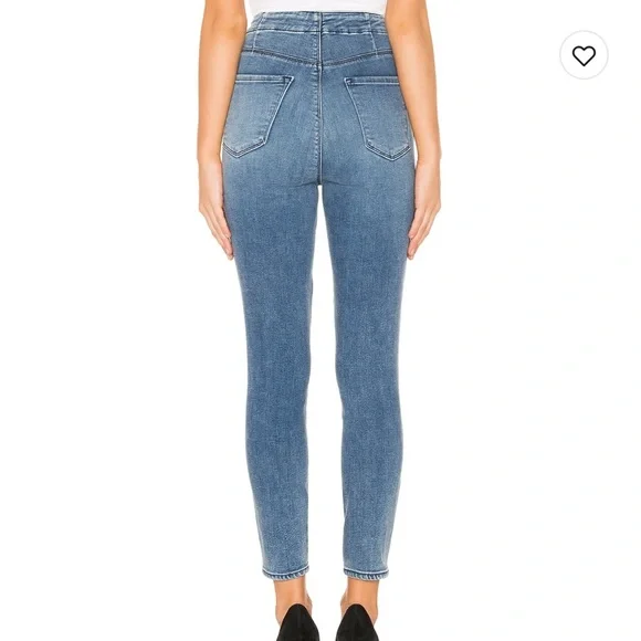 J Brand Natasha Sky High Crop Skinny in Meteor exposed button - Picture 3 of 12